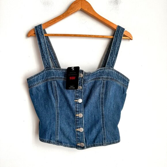 Levis Drea Denim Tank Top M - Picture 4 of 4